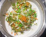 A picture of step 4 of VEG. Masala Idly.