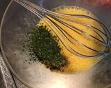 A picture of step 4 of Omelet with Rice, Emmental, and Parsley.