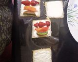 A picture of step 2 of Sandwich with fruits.