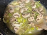 Crema de champiñones y puerro