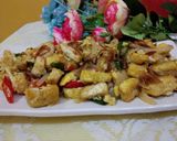 Foto langkah ke 6 dari resep Tahu telur orek saus tiram.