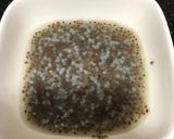 A picture of step 1 of Chia seeds orange detox drink.