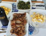 Foto del paso 6 de la receta Chuletillas de cordero a la plancha con patatas y P. de Padrón