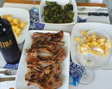 Foto del paso 6 de la receta: Chuletillas de cordero a la plancha con patatas y P. de Padrón