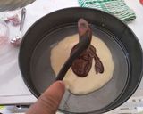 A picture of step 2 of Zebra cake.