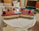 Foto del paso 9 de la receta: Tarta de queso con frambuesas
