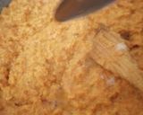 A picture of step 5 of Carrot cookpad logo cake.