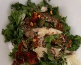 A picture of step 6 of Grilled Cauliflower with Hummus and Chimichurri.