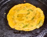 A picture of step 2 of Chilla Raita.