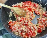 Une image de l'étape 13 de Risotto aux asperges, tomates, mont d’or et jambon croustillant.