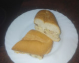 Foto del paso 5 de la receta: Bocadillo de tortilla de papas cocidas, bacalao y pimiento