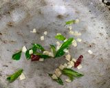A picture of step 2 of Sabudana mixture/Sago mixture.