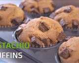A picture of step 1 of Chocolate ChunkPistachio Muffins.