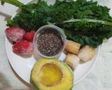 Hình bước làm 1 của món Smoothie rau cải kale bơ chuối