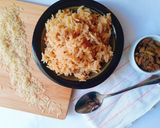A picture of step 6 of Gur wale Chawal (In Punjabi).