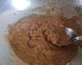 A picture of step 2 of Sattu halwa.