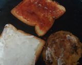 A picture of step 2 of Shami sandwich.