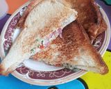 A picture of step 2 of Scramble egg sandwich#15miniutesorlesscookingcontest.