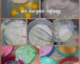 Foto langkah ke 2 dari resep Rainbow cake kukus lembut.