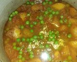 A picture of step 6 of Aloo Matar ki Tahari💖👌.