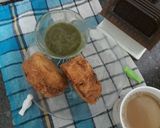 A picture of step 4 of Bread Batter pakode.