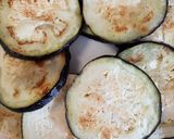 A picture of step 2 of Aubergine and pesto stack.