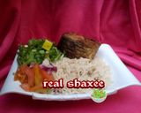 A picture of step 2 of Shinkafa da wake.