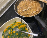 Foto del paso 5 de la receta: Tortilla de espinacas y calabaza con fideos integrales