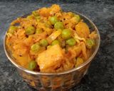 A picture of step 2 of #WS1 Green peas, Cabbage, potato Sabji.