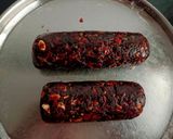 A picture of step 3 of Khajoor Rolls/ Date Rolls.