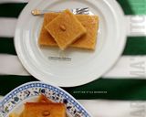 A picture of step 8 of Egyptian style basbousa.