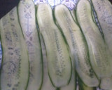 A picture of step 4 of Three coloured Cucumber Roll's Up.