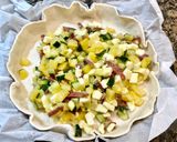 Foto del paso 6 de la receta: Pizza rústica de jamón serrano, patatas y calabacín