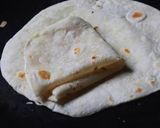 A picture of step 2 of Mc Donald style paneer wrap.