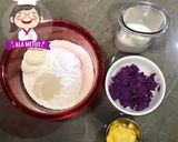 Foto langkah ke 1 dari resep Roti Sisir Ubi Ungu Vegan alaMetut 👩‍🍳.