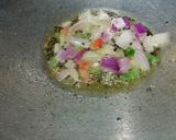 A picture of step 3 of Rava Upma.