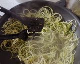A picture of step 3 of Courgetti with roasted red pepper and smoked mackerel.