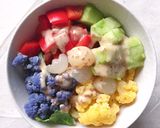 Hình bước làm 3 của món Salad bông cải cầu vồng🌈