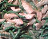 A picture of step 15 of Green Beans and Marinated Pork Strips.