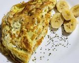 Foto del paso 4 de la receta: Omelet con plátano fruta y queso mozzarella
