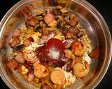 A picture of step 2 of Bacon, mushroom, and tomato pasta.