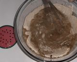 A picture of step 3 of Golden Dust Cake.....molten chocolate.