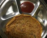 A picture of step 4 of Besan cheela.