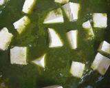 A picture of step 9 of Palak paneer.