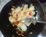 A picture of step 2 of Masala(little) dosa.