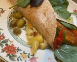 Une image de l'étape 9 de 🌮Wraps 🫔poulet 🍗 légumes 🍆🍠🌽🍅🫑 du soleil 🌶️.