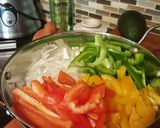 A picture of step 2 of Chicken Fajita Pasta.