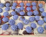 A picture of step 2 of Chor Muang (Flower Shaped Dumpling filled with fish).