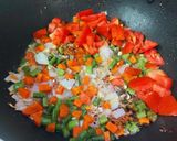 A picture of step 2 of Tangy Tomato Coconut and Mixed Veggies Poha.