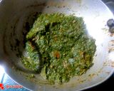A picture of step 4 of Palak kofta with palak grevy.